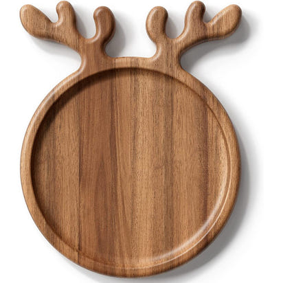 Christmas Reindeer Antler Wooden Chopping Board & Tray